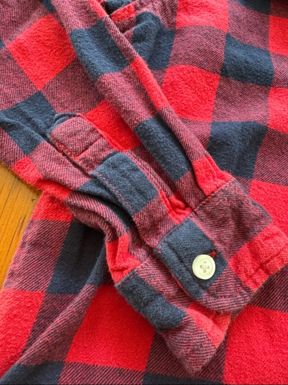 The Children's Place Red and Navy Buffalo Plaid Button-Down Shirt